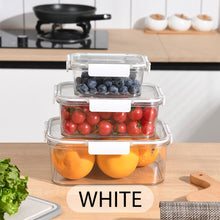 Load image into Gallery viewer, Locaupin 3in1 Airtight Locking Lid Food Container Transparent School Lunch Box Fridge Organizer Fruit Vegetable Fresh Keeper
