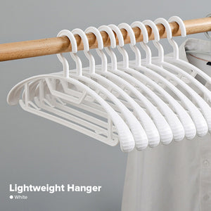 Locaupin 5pcs Wide Hanger Heavy Duty Space Saving No Shoulder Bumps T-Shirt Sweater Coat Wardrobe Laundry Non Slip Closet Organizer